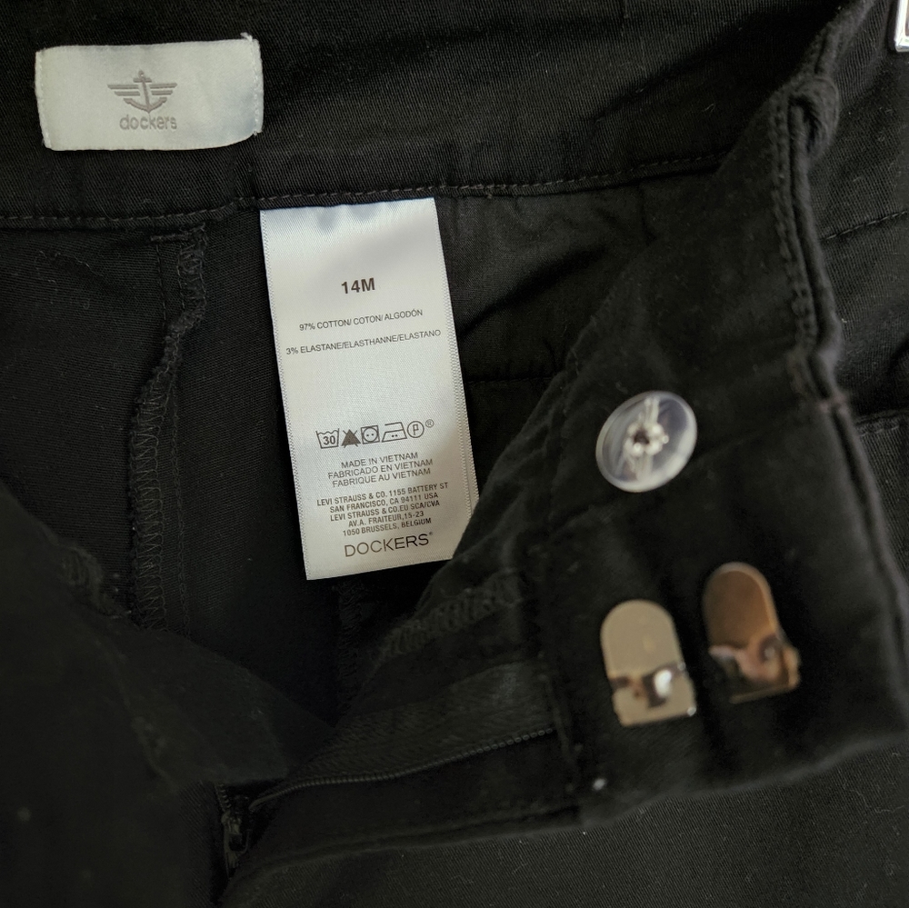 Dockers Medium Weight Black Slacks size 14 - Picture 8 of 9